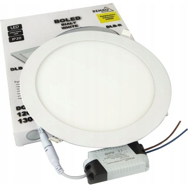 Lampa sufitowa Bemko Oprawa downlight LED Bemko C70-DLB-R-180-4K 18W 4000K 14082114 5900280908131
