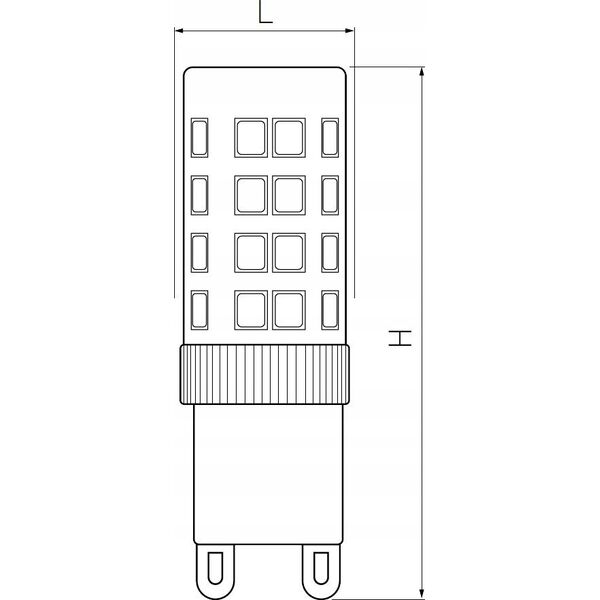 GTV Żarówka LED GTV LD-G9PE35W-30 3,5-4W G9 3000K biała ciepła 14082128 5902801328312