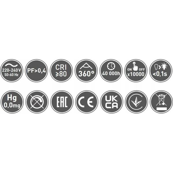 GTV Żarówka LED GTV LD-G9PE35W-30 3,5-4W G9 3000K biała ciepła 14082128 5902801328312