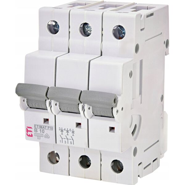 Etipo Wyłącznik nadprądowy ETI Polam Asti Etimat 10 271030100 3P B 10A 10kA AC 14082486 3838895650089