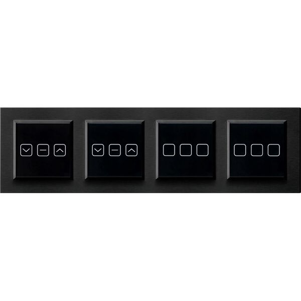 Ospel Łącznik dotykowy podwójny schodowy / krzyżowy Ospel Sonata Touch ŁPD-26RS/M/31 z podświetleniem 10AX 230V białe szkło 14082543 5906729009469