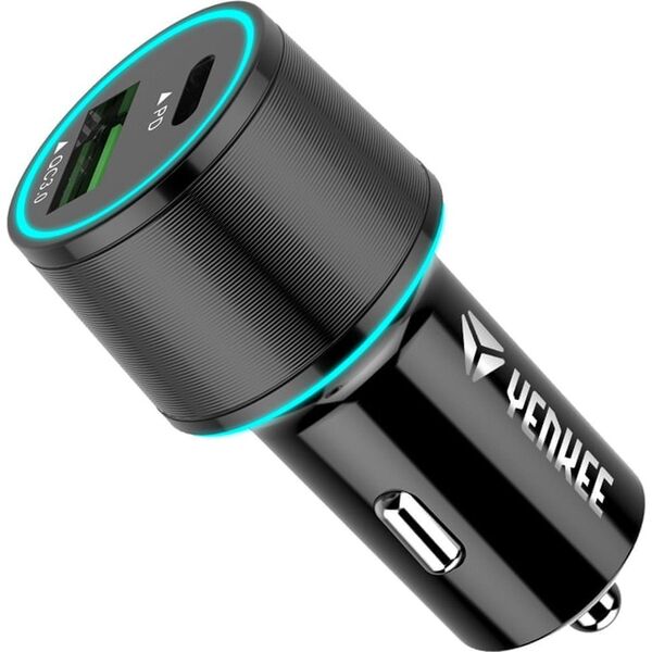 Ładowarka Yenkee YAC 2142 QC 3.0 a PD 18W Autonab, YENKEE 14084053 8590669292196