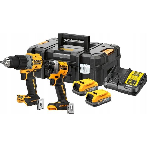 Zestaw elektronarzędzi Dewalt 18v xr dcd800 dcf850 2x1.7ah powerstack 14085513 5035048794210