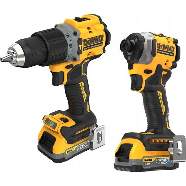 Zestaw elektronarzędzi Dewalt 18v xr dcd800 dcf850 2x1.7ah powerstack 14085513 5035048794210