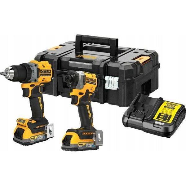 Zestaw elektronarzędzi Dewalt 18v xr dcd800 dcf850 2x1.7ah powerstack 14085513 5035048794210