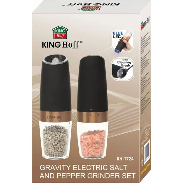 Młynek do przypraw king hoff ZESTAW MŁYNKÓW GRAWITACYJNYCH KINGHOFF KH-1724 14088323 5908287217249