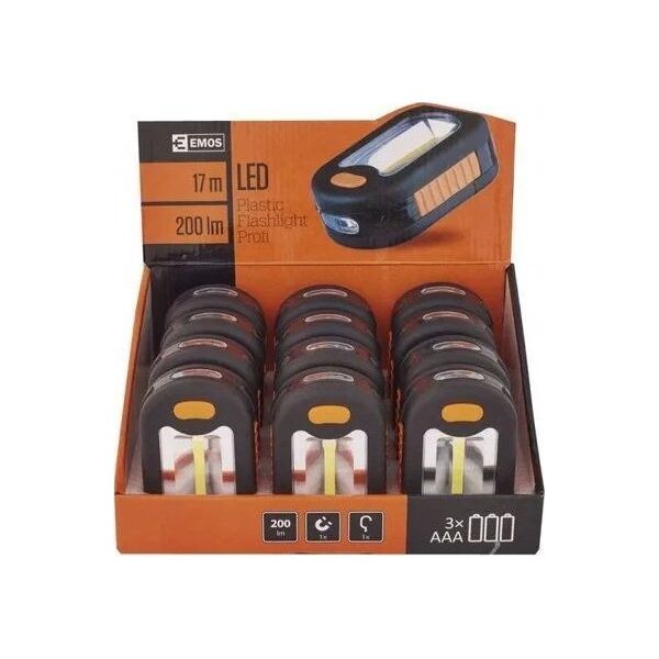 Emos Latarka Emos P3889 3 LED COB, 200 lm 3 AAA 12 , box 12 14088422 8592920029541