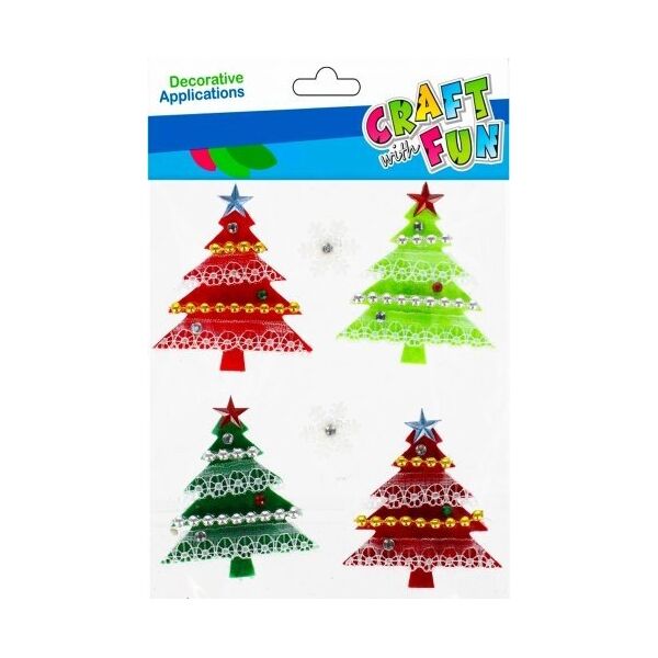 Craft with Fun OZDOBA BN FILC CHOINKA SPRZYL 4SZT CF 12/144 14088838 5908275175582