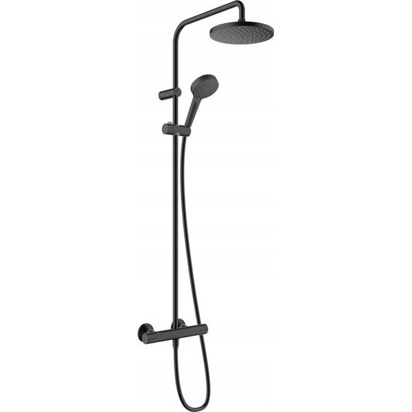 Hansgrohe Vernis Blend Komplet prysznicowy 200 1jet EcoSmart z baterią termostatyczną, czarny mat 14088955 4059625338667