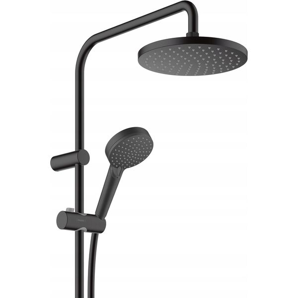 Hansgrohe Vernis Blend Komplet prysznicowy 200 1jet EcoSmart z baterią termostatyczną, czarny mat 14088955 4059625338667