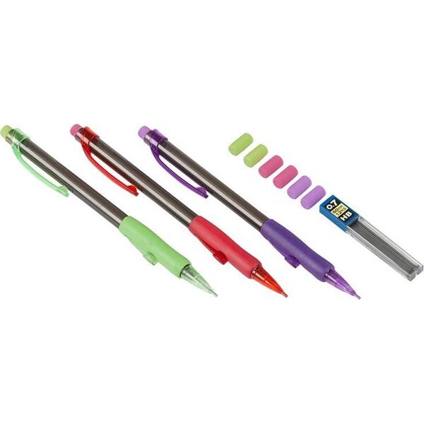 Topwrite Topwrite - Zestaw ołówków mechanicznych z wymiennymi wkładami + gumki 10 elementów 14089145 8711252988580