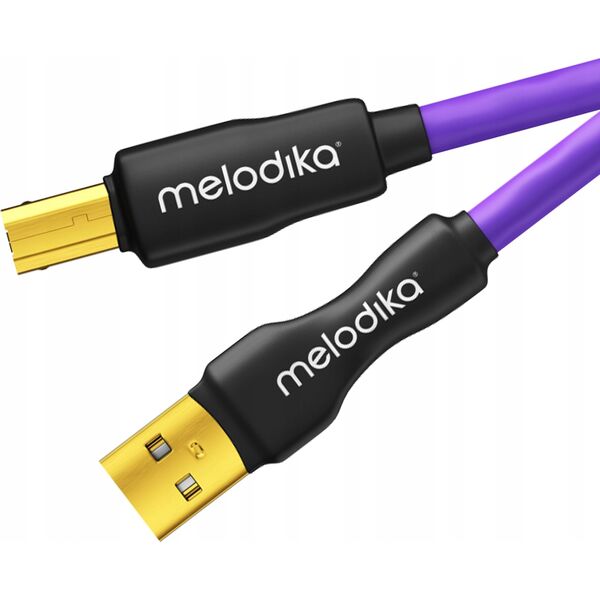 Melodika Melodika MDUAB15 Purple  Kabel USB 2.0 typu A-B m.in. do DAC / urzÄdzeĹ medycznych / ploterĂłw - 1,5m 14090704 5907609009616