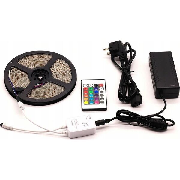 Taśma LED ECOLIGHT2 Ecolight EC79406 zestaw LED taśma 5050 5m ze sterownikiem RGB i zasilaczem 12V 14091520 5901986794066