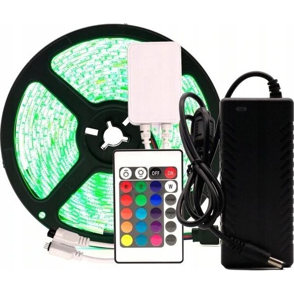 Taśma LED ECOLIGHT2 Ecolight EC79406 zestaw LED taśma 5050 5m ze sterownikiem RGB i zasilaczem 12V 14091520 5901986794066