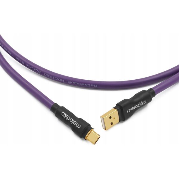 Melodika Melodika MDUAC05 Purple Kabel USB typu A-C m.in. do DAC / urzÄdzeĹ medycznych - 0,5m 14092614 5907609009739