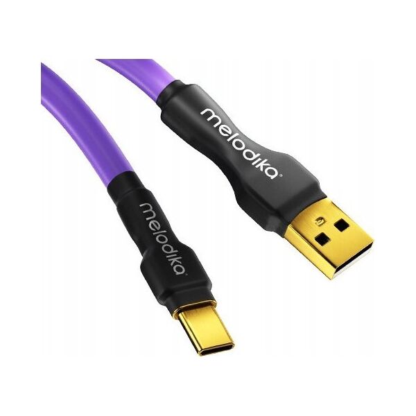 Melodika Melodika MDUAC25 Purple Kabel USB typu A-C m.in. do DAC / urzÄdzeĹ medycznych - 2,5m 14092670 5907609009784