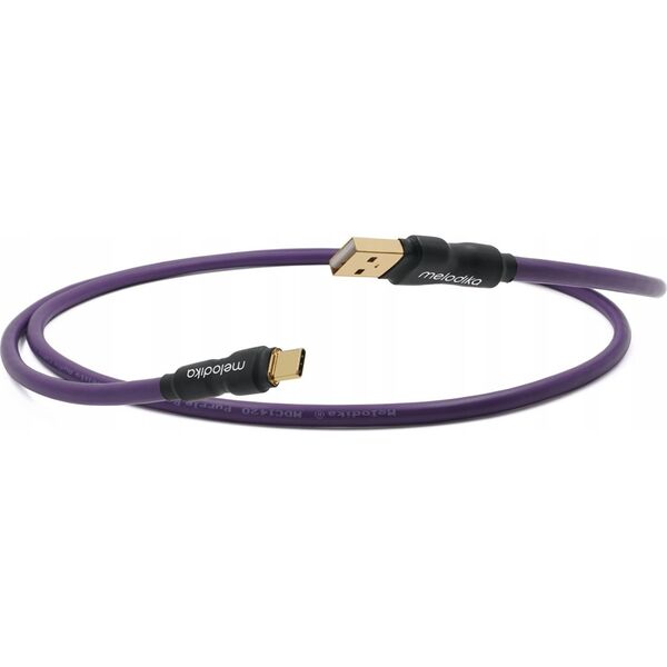 Melodika Melodika MDUAC25 Purple Kabel USB typu A-C m.in. do DAC / urzÄdzeĹ medycznych - 2,5m 14092670 5907609009784