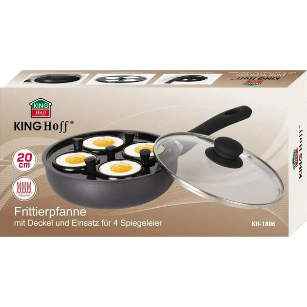 Patelnia Klausberg PATELNIA 20cm Z WKŁADEM DO JAJEK KINGHOFF KH-1806 14093283 5908287218062