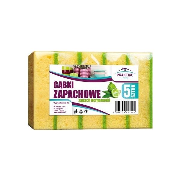Praktiko Gąbki do zmywania o zapachu bergamotki 5 szt 14093308 5904139421291
