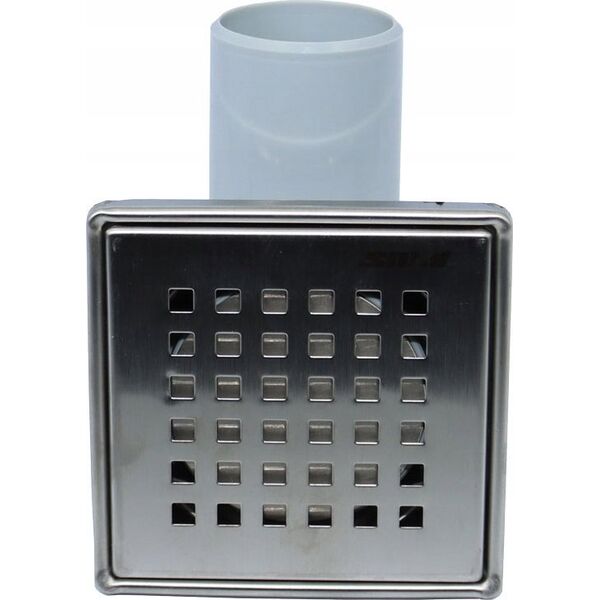 Alkotest 11318 KRATKA ŚCIEKOWA AXUS PION FI 50, 360ST., BLOKADA ODOROWA, RUSZT NIERDZEW. MAT 100X100MM, BLISTER Z ZAWIESZKĄ // S.KRAT-A.10X10-PIO-50/NI/MAT 14096381 5907726013183