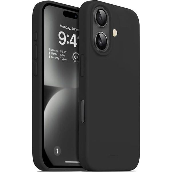 Crong Crong Color Cover - Etui iPhone 16 (czarny) 14103171 5904310704779