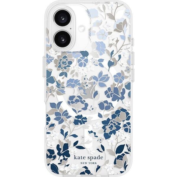 Kate Spade New York Kate Spade New York Protective Gems MagSafe - Etui iPhone 16 (Flowerbed Blue) 14103194 840171740202
