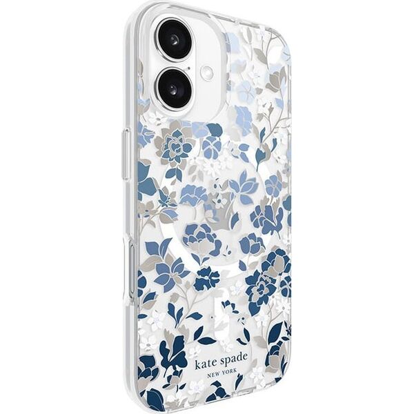 Kate Spade New York Kate Spade New York Protective Gems MagSafe - Etui iPhone 16 (Flowerbed Blue) 14103194 840171740202