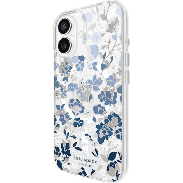 Kate Spade New York Kate Spade New York Protective Gems MagSafe - Etui iPhone 16 (Flowerbed Blue) 14103194 840171740202