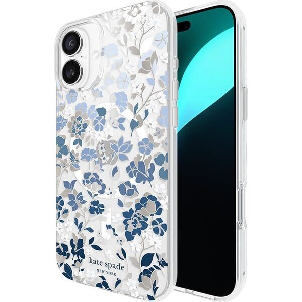 Kate Spade New York Kate Spade New York Protective Gems MagSafe - Etui iPhone 16 Plus (Flowerbed Blue) 14103199 840171740417