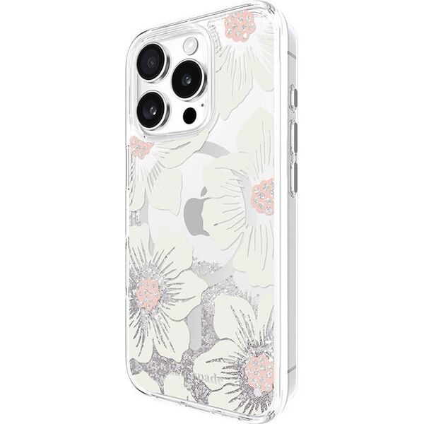 Kate Spade New York Kate Spade New York Liquid Glitter MagSafe - Etui iPhone 16 Pro (Hollyhock Floral) 14103212 840171741315