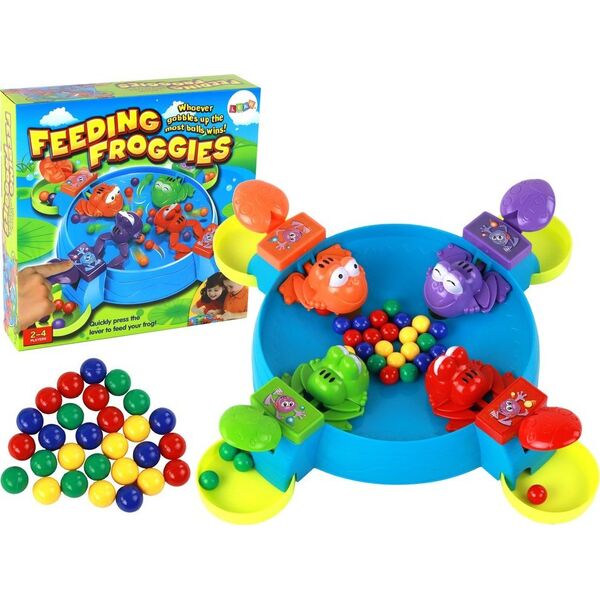 LeanToys Gra Zręcznościowa Głodne Żabki Nakarm Żabkę Kulki 14103813 5905991001836