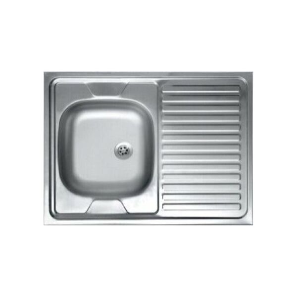 Zlewozmywak Alkotest SK6_311T / KUCHINOX / ZLEW / 60 STALOWY NAKŁADANY 80X60 1KOM+OCIEK. LEN + SYFON / 14104680 8697419567204