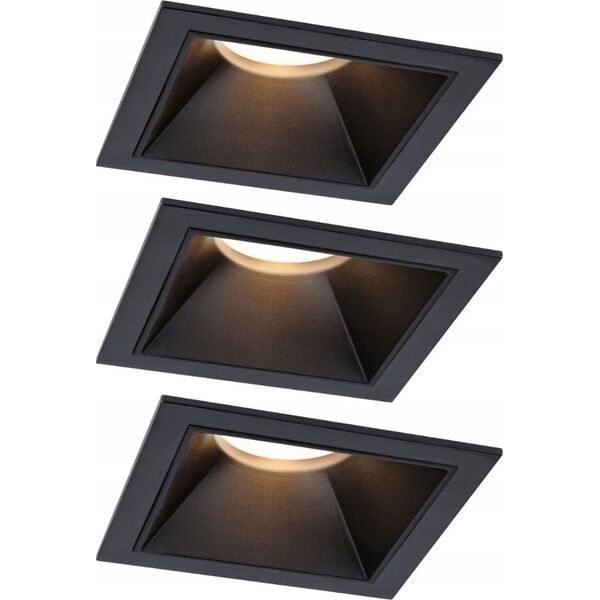 Paulmann Oprawa do wbudowania EBL COLE SET 3-STEP DIM  zestaw 3x6W 3x470lm 2700K IP44 230V czarny / aluminium 14104931 4000870931257