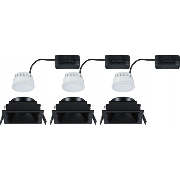 Paulmann Oprawa do wbudowania EBL COLE SET 3-STEP DIM  zestaw 3x6W 3x470lm 2700K IP44 230V czarny / aluminium 14104931 4000870931257