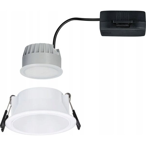 Paulmann Oprawa do wbudowania EBL COLE SET COIN 3-STEP DIM 6W 470lm 2700K IP44 230V biały matowy / aluminium 14104938 4000870948729