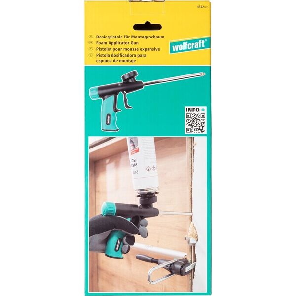 Pistolet do kleju Wolfcraft Pistolet do pianki montażowej WOLFCRAFT 14104973 4006885434202