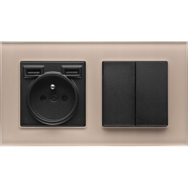 Kontakt-Simon Łącznik schodowy Kontakt-Simon 55 TW6.01/149 moduł 10 AX, 250V~, szybkozłącza czarny mat 14105055 5902787879174