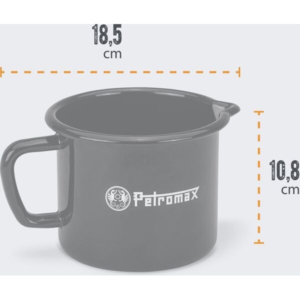 Petromax Emaliowany Garnek na Mleko Petromax 10 L BLACK 14115144 4250435790717