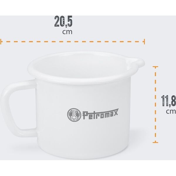 Petromax Emaliowany Garnek na Mleko Petromax 14 L WHITE 14115147 4250435790724
