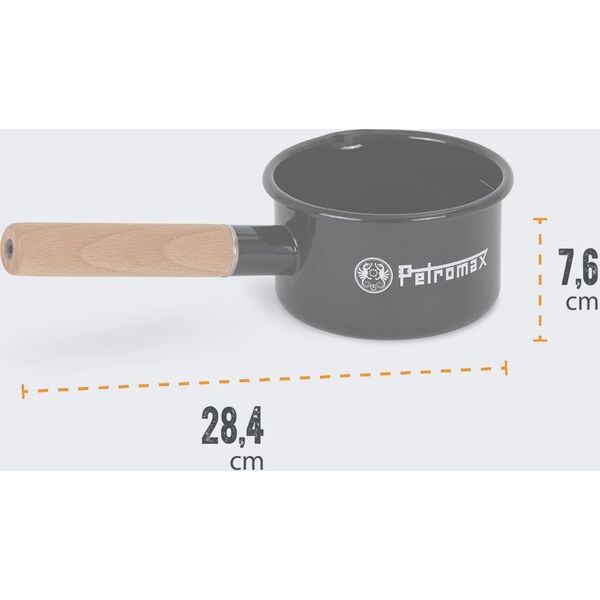 Petromax Rondelek Emaliowany z Uchwytem Petromax 05 L BLACK 14115148 4250435731079