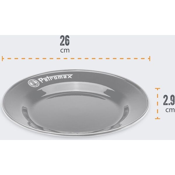 Petromax Talerze Emaliowane Petromax 26 Cm 2 Szt BLACK 14115149 4250435731185
