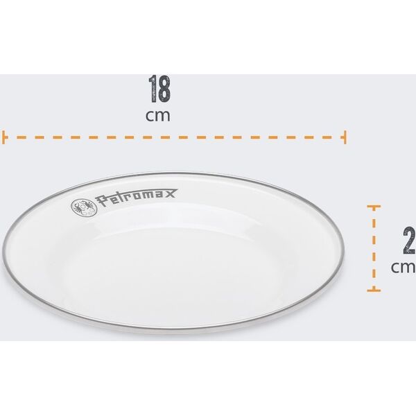 Petromax Talerze Emaliowane Petromax 18 Cm 2 Szt WHITE 14115156 4250435731178