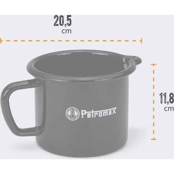 Petromax Emaliowany Garnek na Mleko Petromax 14 L BLACK 14115164 4250435790731