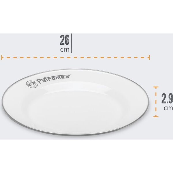 Petromax Talerze Emaliowane Petromax 26 Cm 2 Szt WHITE 14115169 4250435731192