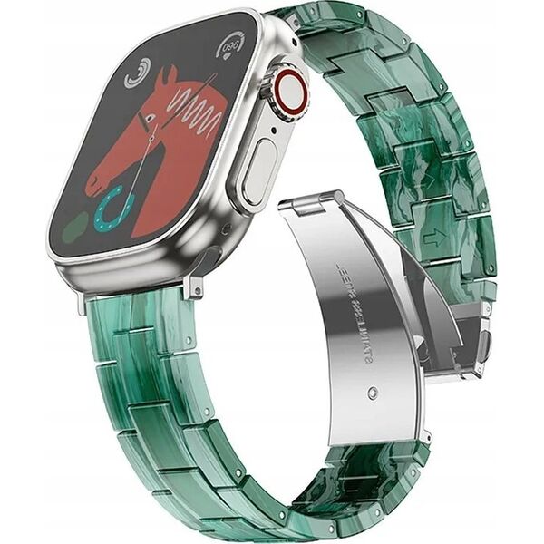 ForCell FORCELL F-DESIGN FA04 pasek żywiczny marmurkowy do APPLE Watch 38 / 40 / 41 mm zielony 14116691 5903396291487