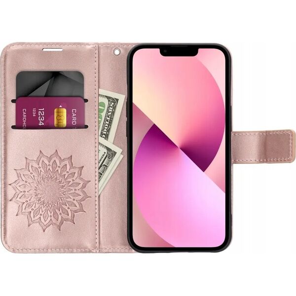 ForCell Kabura MEZZO Book do XIAOMI Redmi 13C / POCO C65 mandala złoty róż 14116706 5903396256387