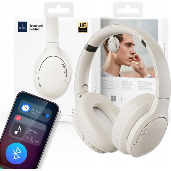 Słuchawki WiWU WiWU - Słuchawki bezprzewodowe Soundcool Headset TD-02 - białe 14116935 6976195094619