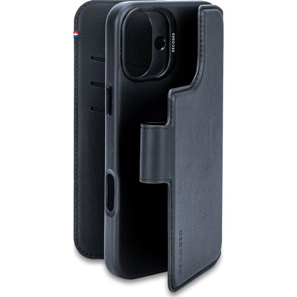 Decoded Decoded Leather Detachable Wallet - skórzana obudowa ochronna do iPhone 16 kompatybilna z MagSafe (navy) 14118828 8721145001203