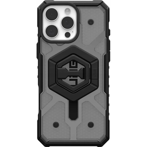 UAG UAG Pathfinder Clear Magsafe Bundle - obudowa ochronna do iPhone 16 Pro Max kompatybilna z MagSafe oraz podstawka Magnetic Ring Stand (ash/black) 14118891 840283915413