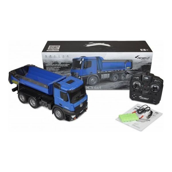 Amewi Amewi RC Baustelle LKW Arocs Kipper blau NiMH Akku 400mAh/8+ 14119037 4260677955362